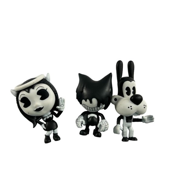 Bendy & Ink Machine Action Figures Boris Alice Cake Toppers Lot of 3 - Picture 1 of 2